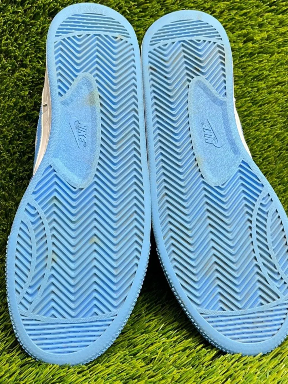Nike Terminator Low Mens Size 10 White Blue Athletic‎ Leather Shoes Sneakers